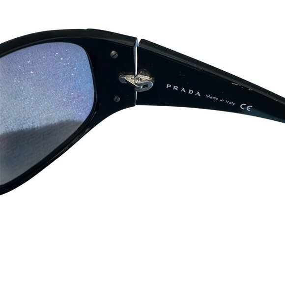 Prada SPR 07G Black Oversized Sunglasses Frames - Picture 5 of 9